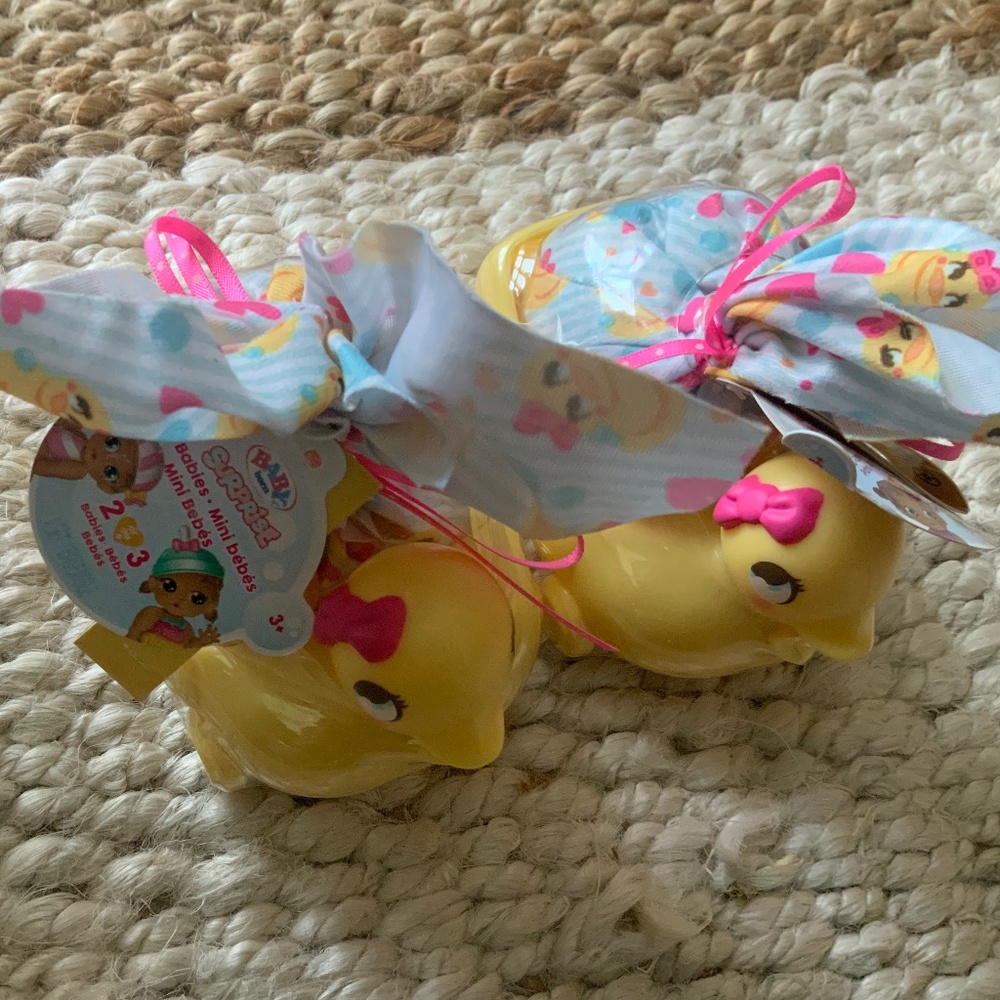 SET OF 2, New Baby Born Surprise  in duck, SERIES 3 mini dolls toy